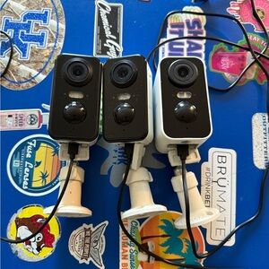 Set of Three Security Cameras